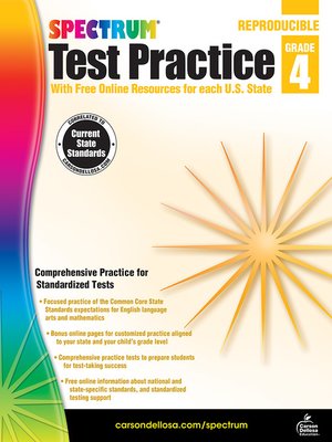 cover image of Spectrum Test Practice, Grade 4